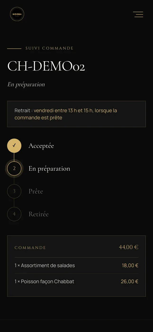 Suivi de commande.
